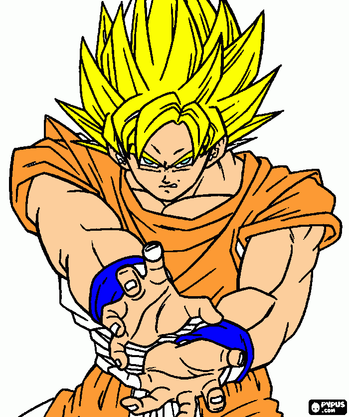 dragon ball z goku ssj 2 para colorear
