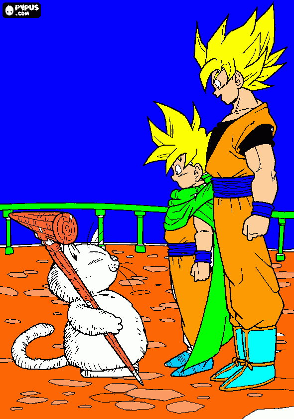 dragon ball zb kai  para colorear