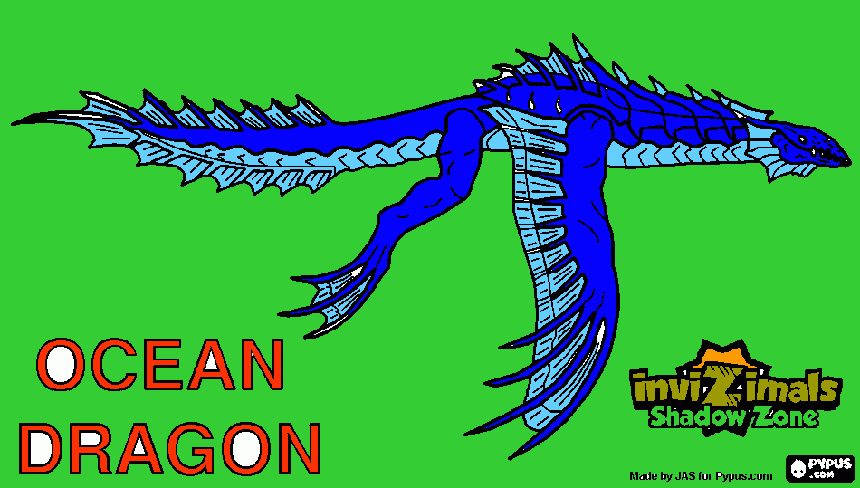 dragon de agua para colorear