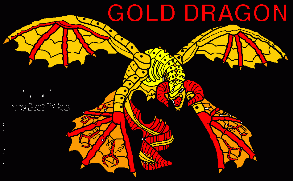 dragon de oro para colorear