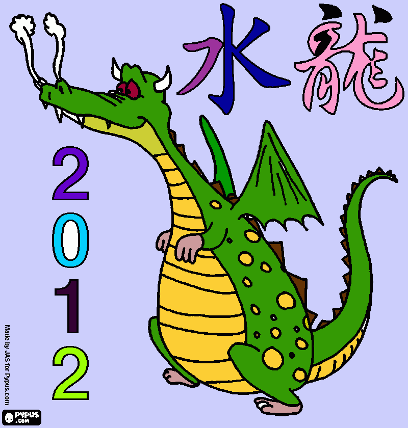 dragon enojado para colorear