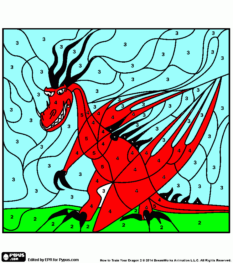 dragon pesadiya monstruosa para colorear
