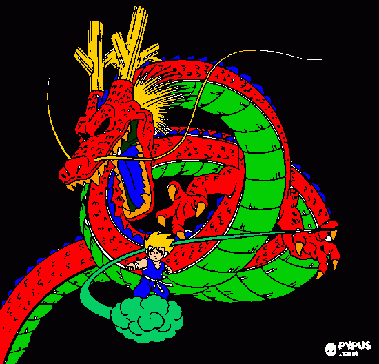 dragon shenron para colorear