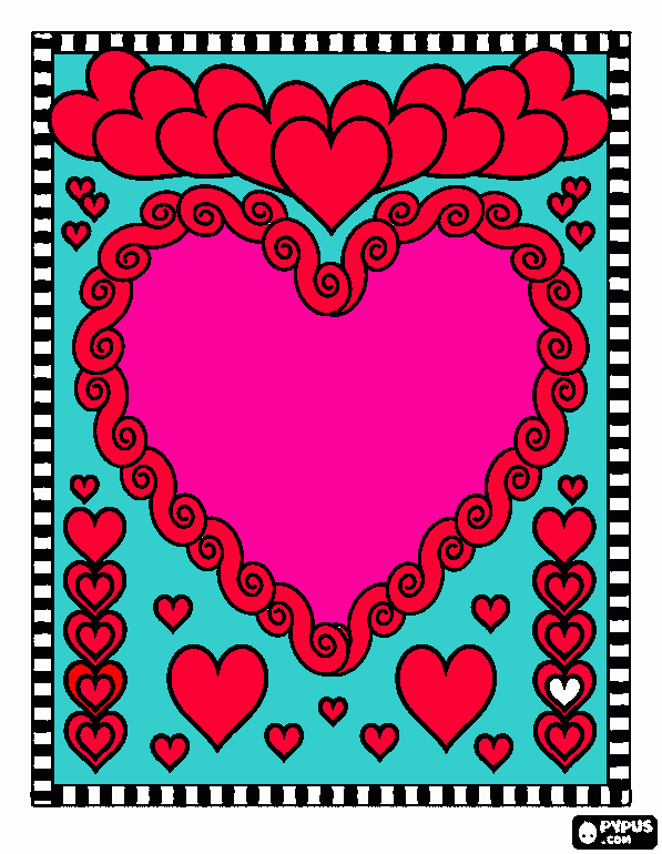 dìa san valentin para colorear