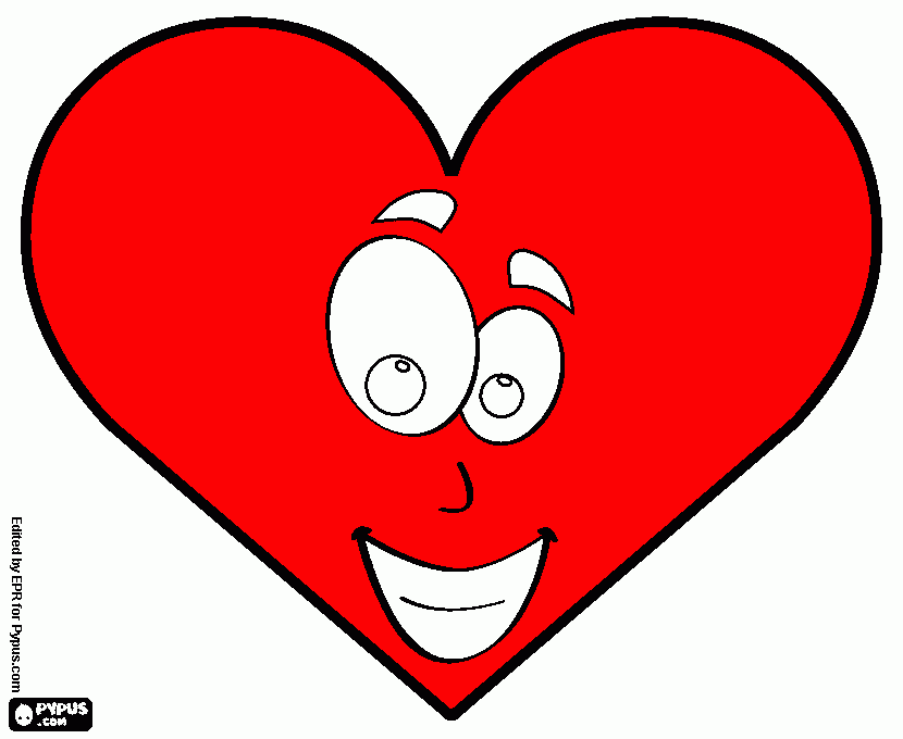 día de san Valentín dibujar el corazón tarea yostim  para colorear