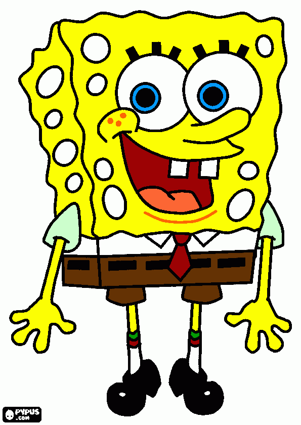 echo a flechas de colores bob esponja para colorear