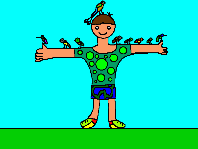 el amor de la naturaleza y las aves para colorear