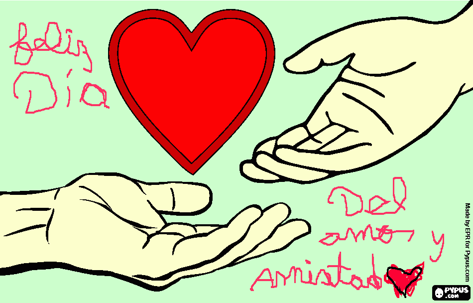 El Amor y la Amistad para colorear