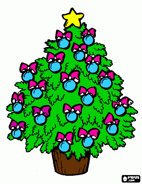 el arbolito mas lindo de navidad  para colorear