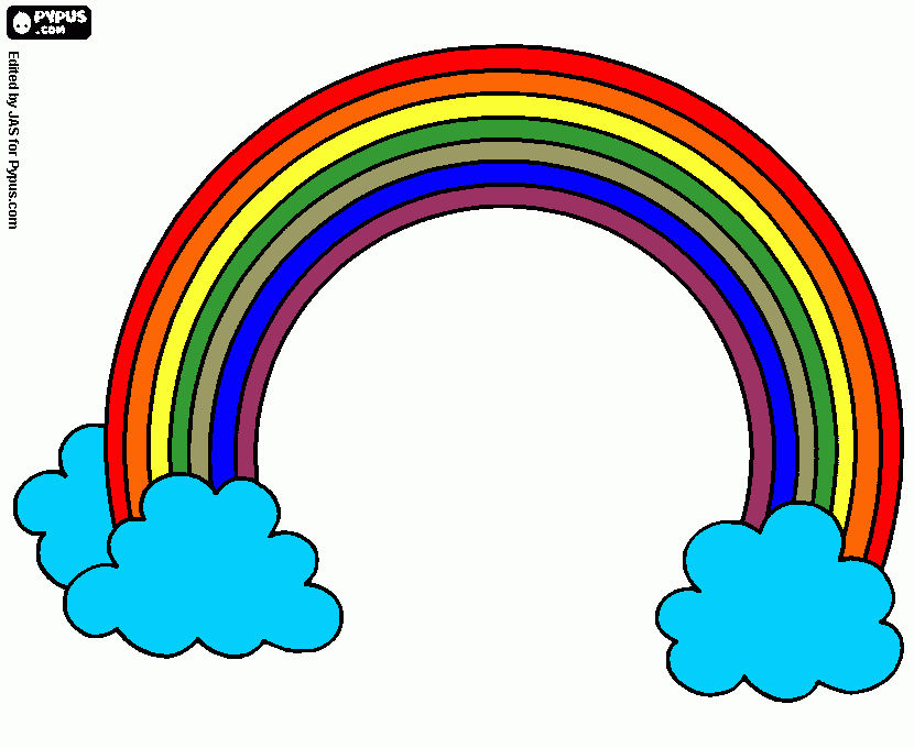el  arco  iris para colorear