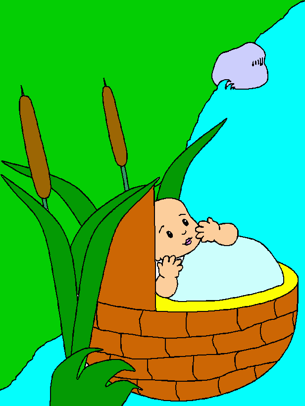 El Bebe Moises Para Colorear El Bebe Moises Para Imprimir