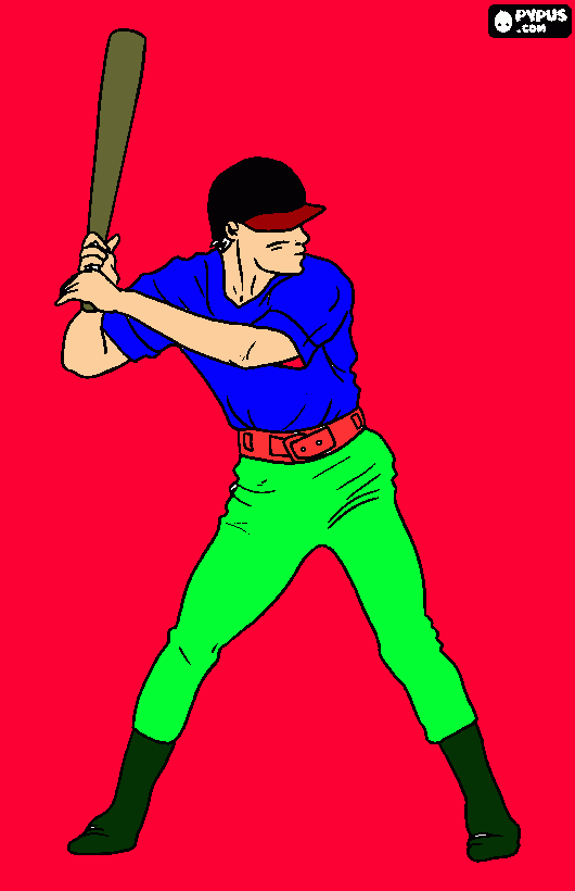 el beisbolista para colorear