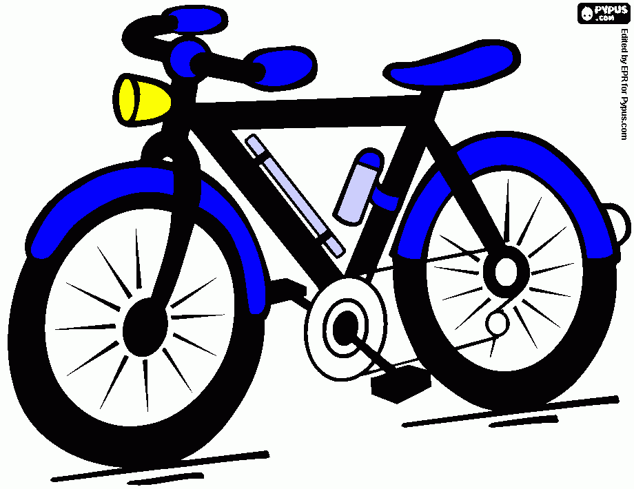 El bicicleta  para colorear