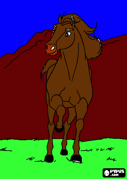 el caballo corriendo para colorear