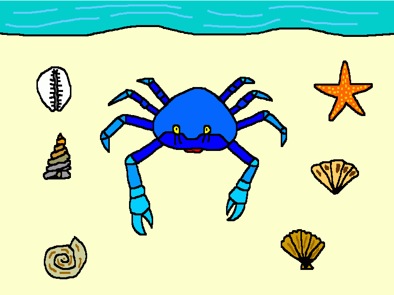 el cangrejo azul de cancun para colorear