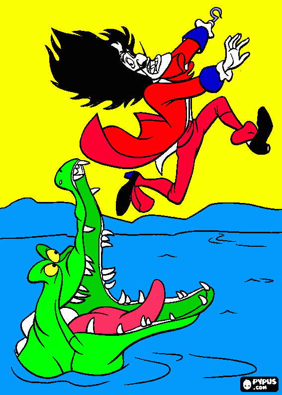 EL CAPITAN GARFIO para colorear