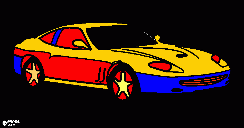 el carro de mi sueño para colorear