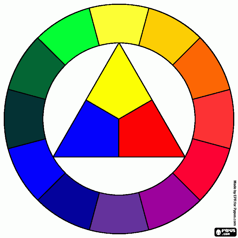 El circulo cromatico para colorear