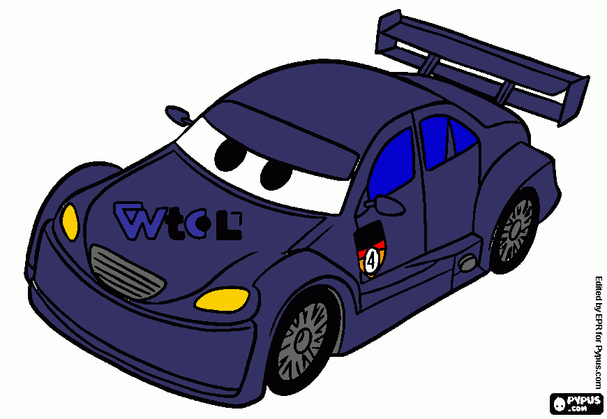 el coche alemán para colorear