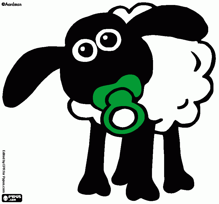 el cordero beee para colorear