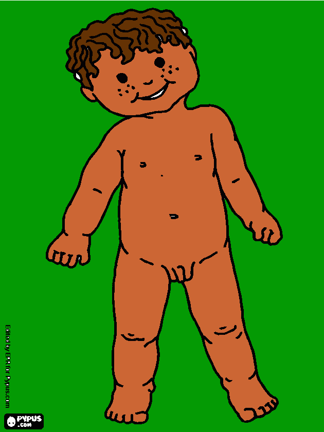 El Cuerpo de un niño para colorear