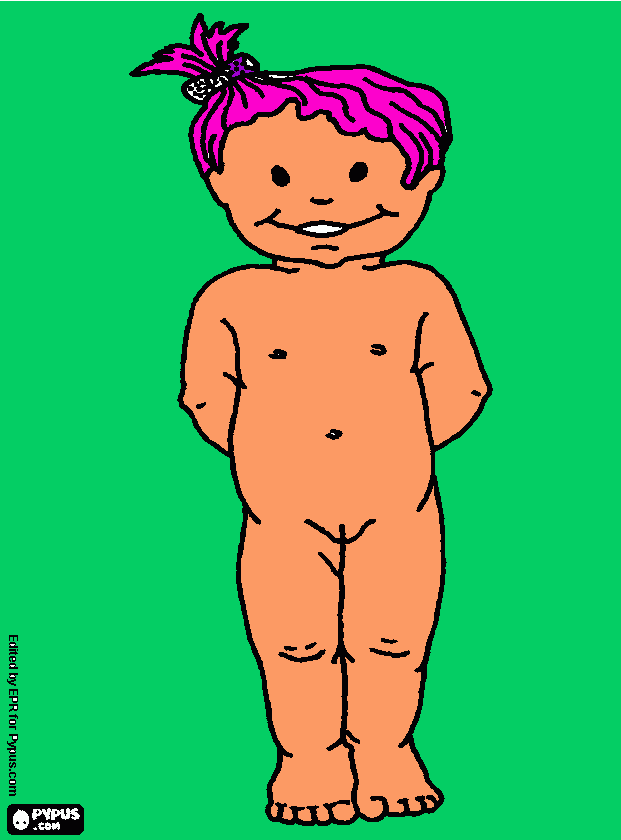 El Cuerpo de una Niña para colorear
