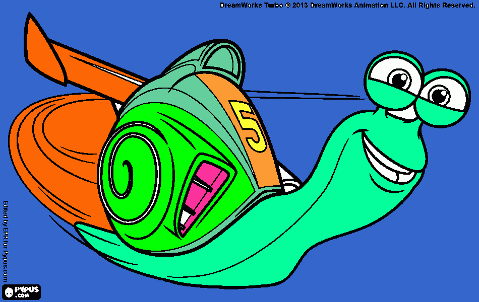 el dibujo de turbo para colorear