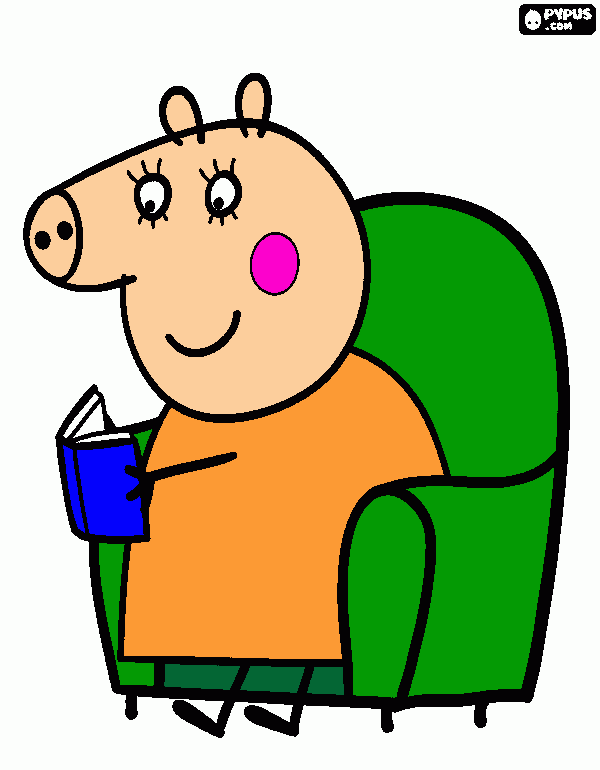 el dibujo pepa pig para colorear