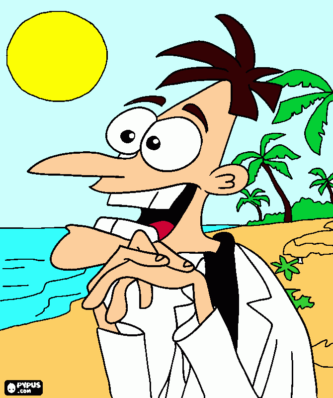 el doctor heinz doofensmirtz para colorear