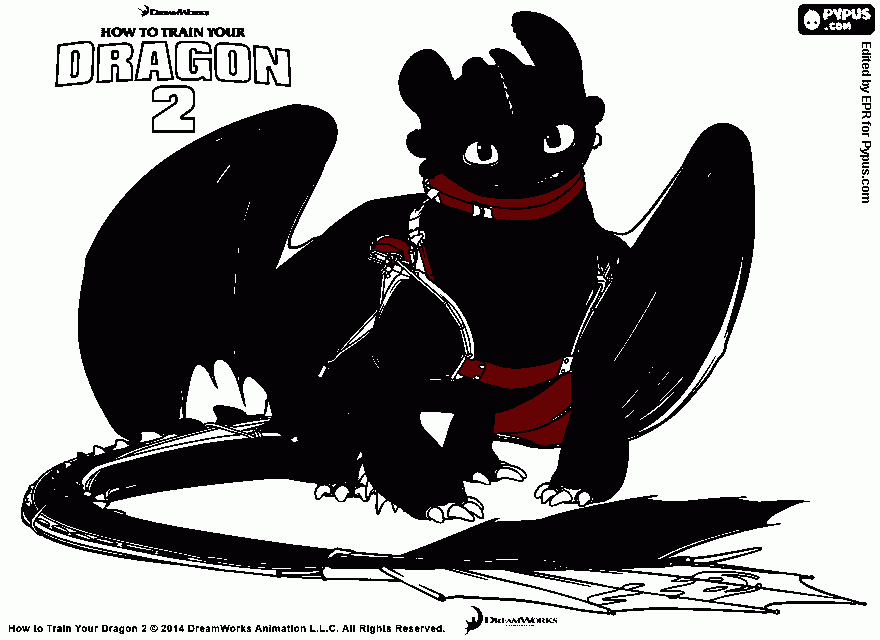 el dragon chimuelo para colorear