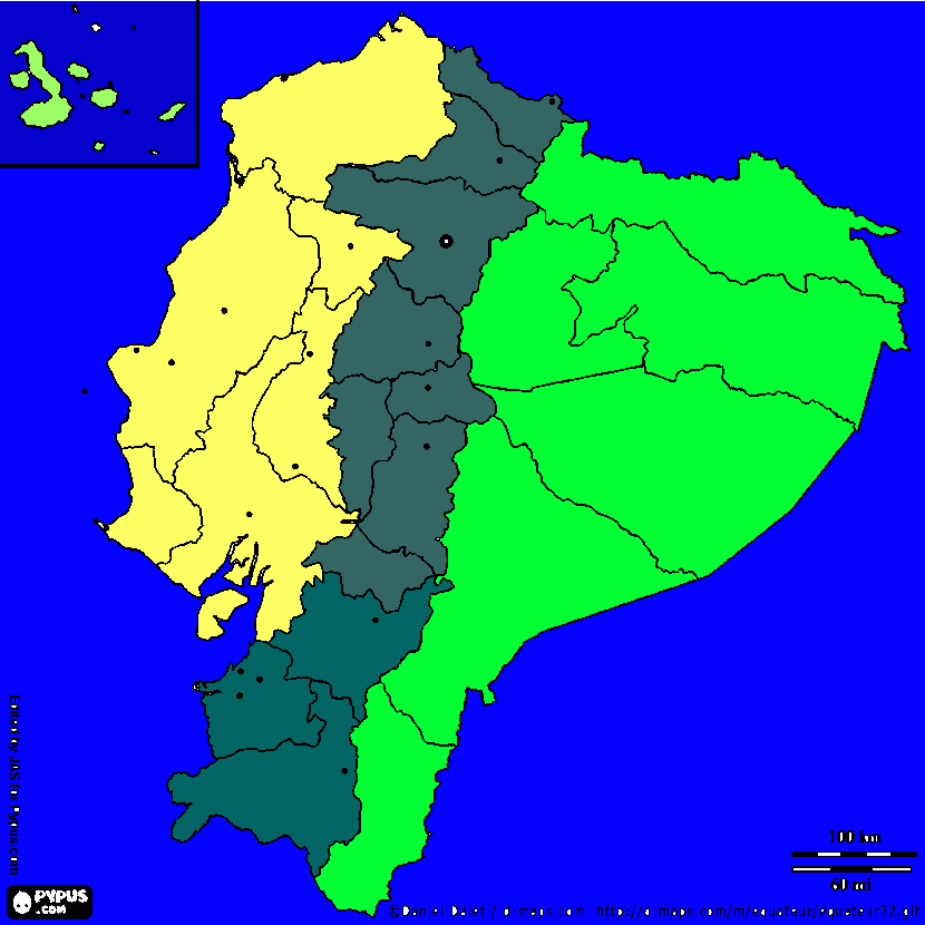 el Ecuador para colorear