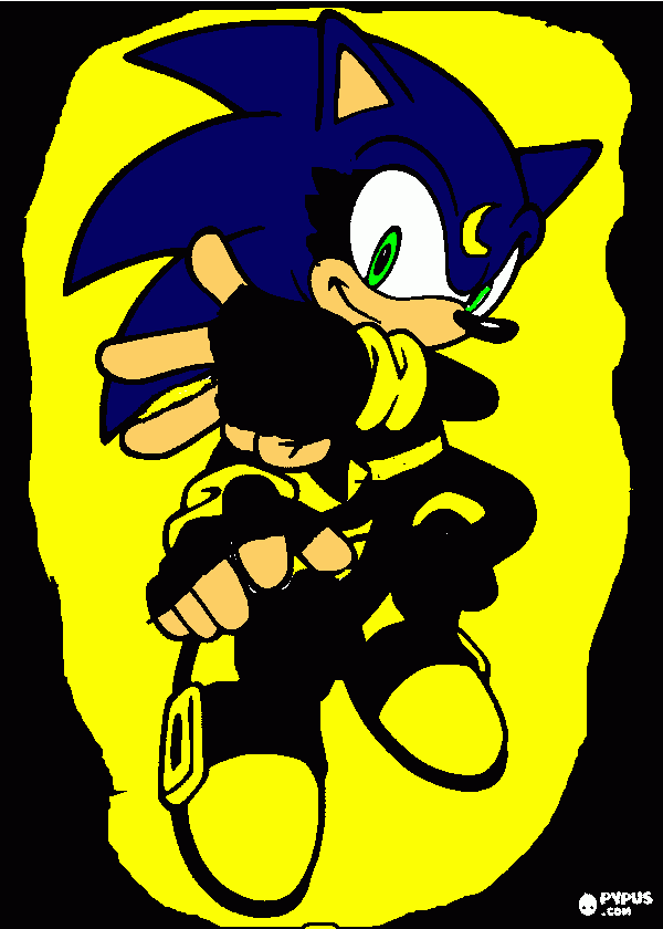 el es alexis cateno the hedgehog el jefe del grupo noche  para colorear