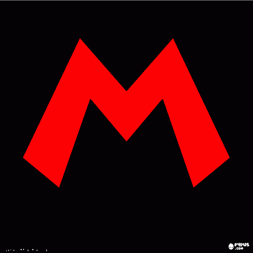 el es el logo de mario bros para colorear