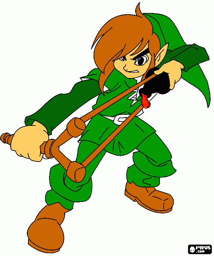 el es link de zelda para colorear