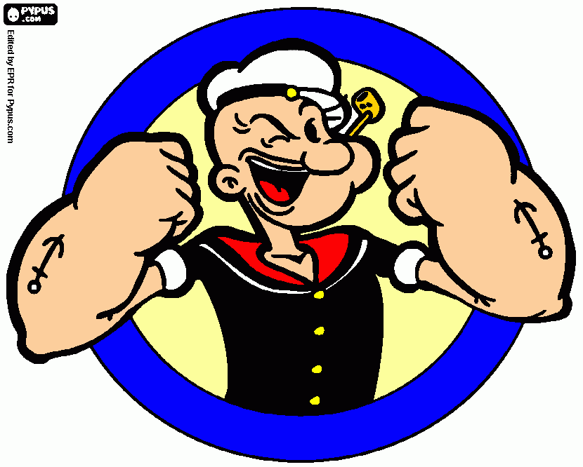 el es popeye para colorear