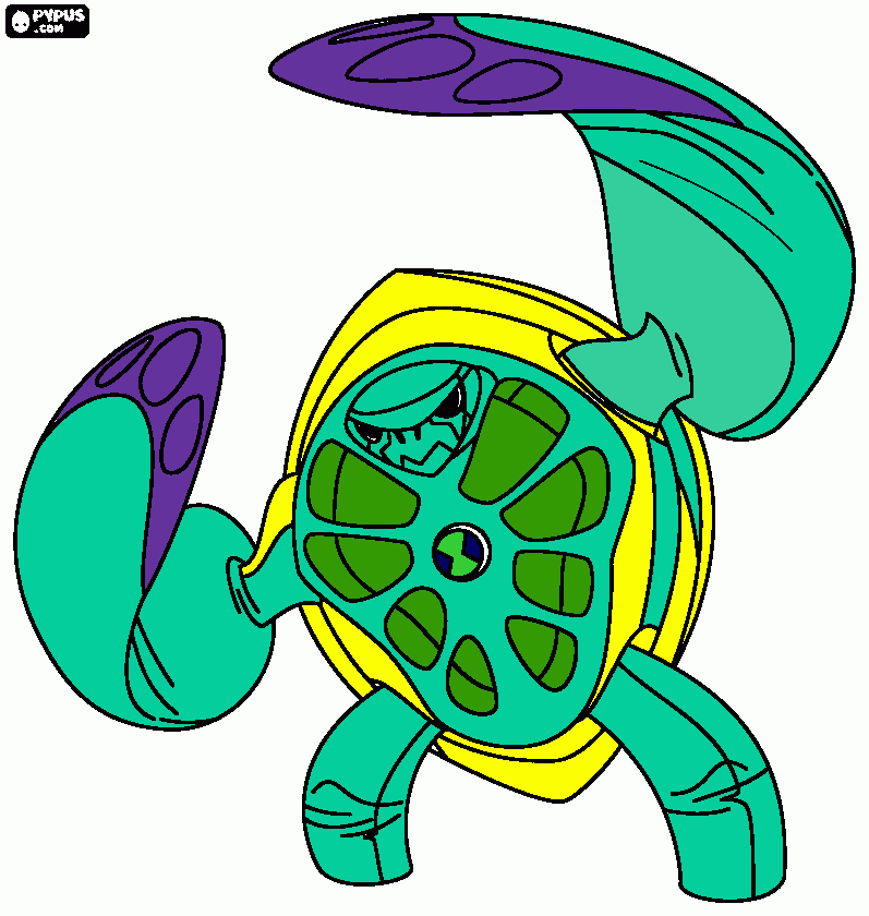 el es tortugon de ben 10 swupremasia alienigena para colorear