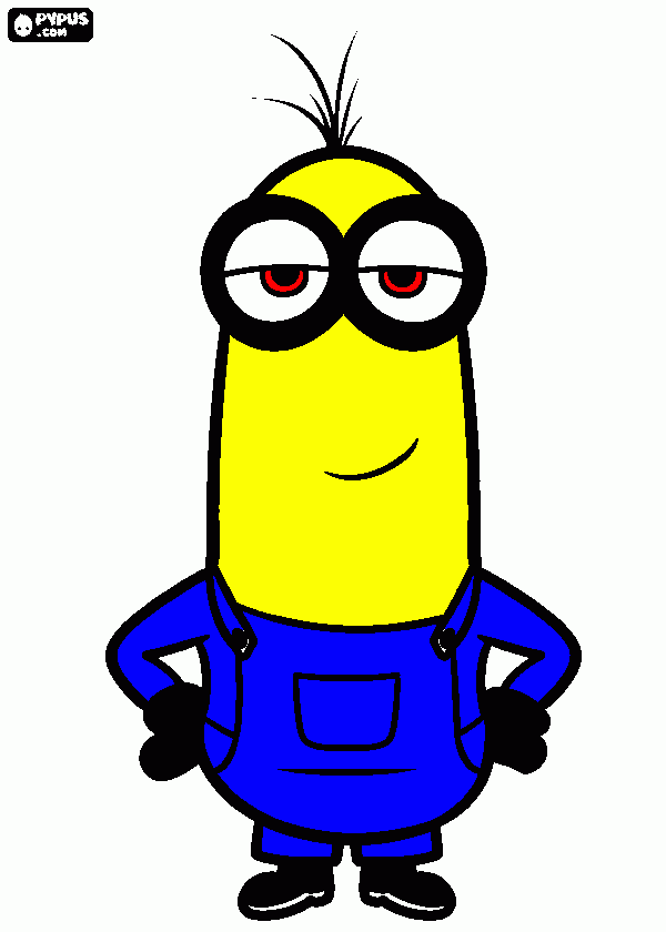el es un minion el lider kevin para colorear