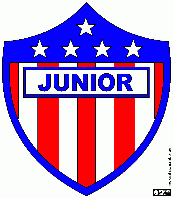el escudo de junior para colorear
