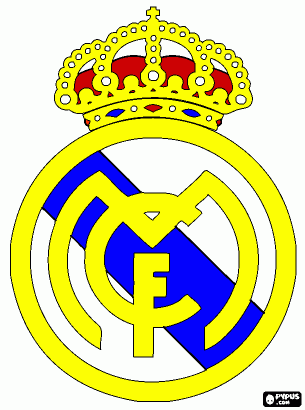 El escudo de Real Madrid para colorear