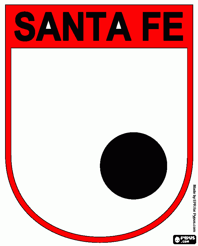 el escudo de santa fe para colorear