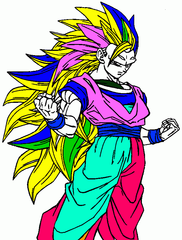 El Goku de Tia Nati para colorear