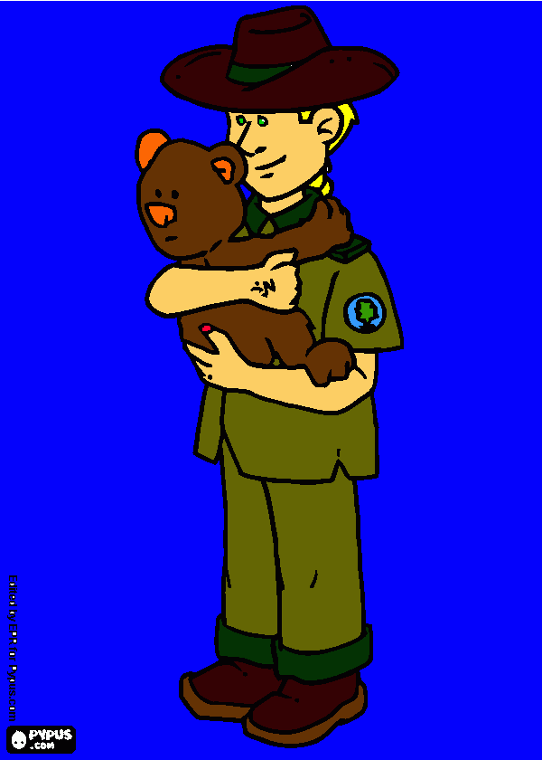 El Guardabosques para colorear