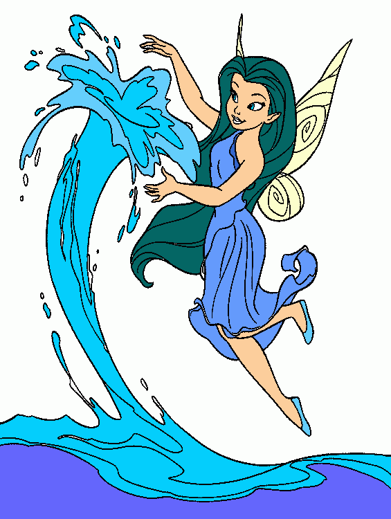 el hada del agua para colorear