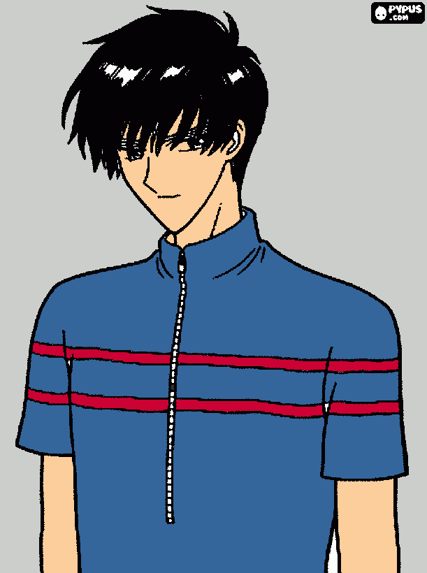 el hermano mayor de sakura toya para colorear