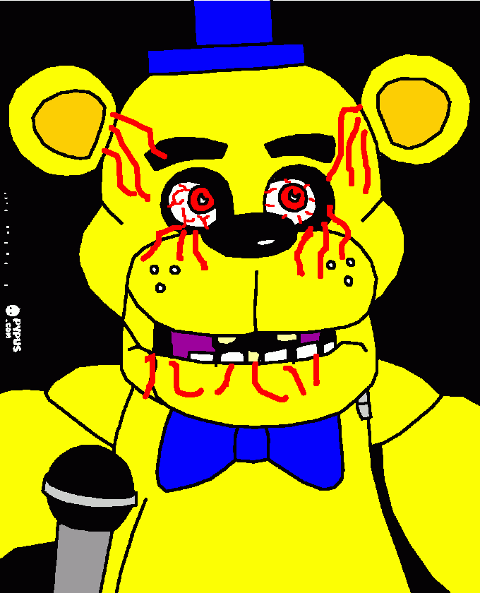 el hombre de teléfono en golden freddy para colorear
