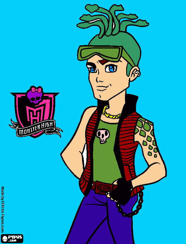 EL HOMBRE SERPIENTE DE MONSTER HIGH para colorear