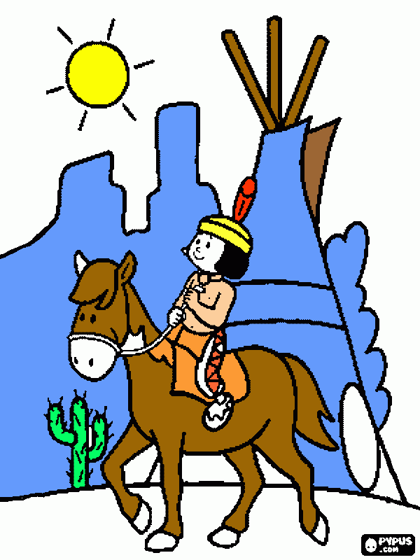 EL INDIECITO para colorear