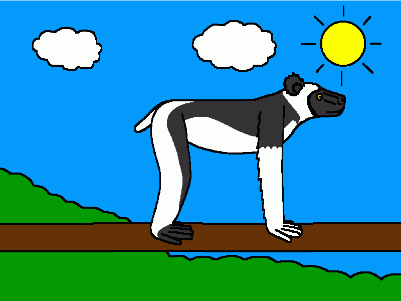 el indri para colorear