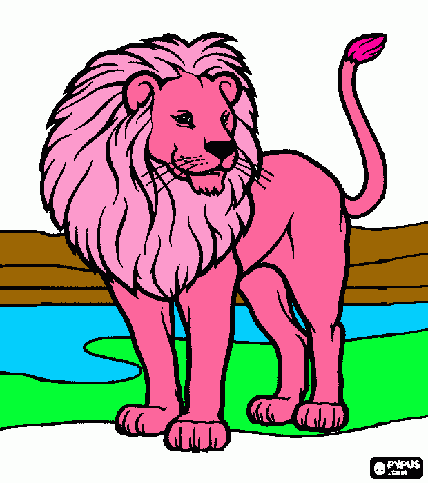 el leon de steven para colorear