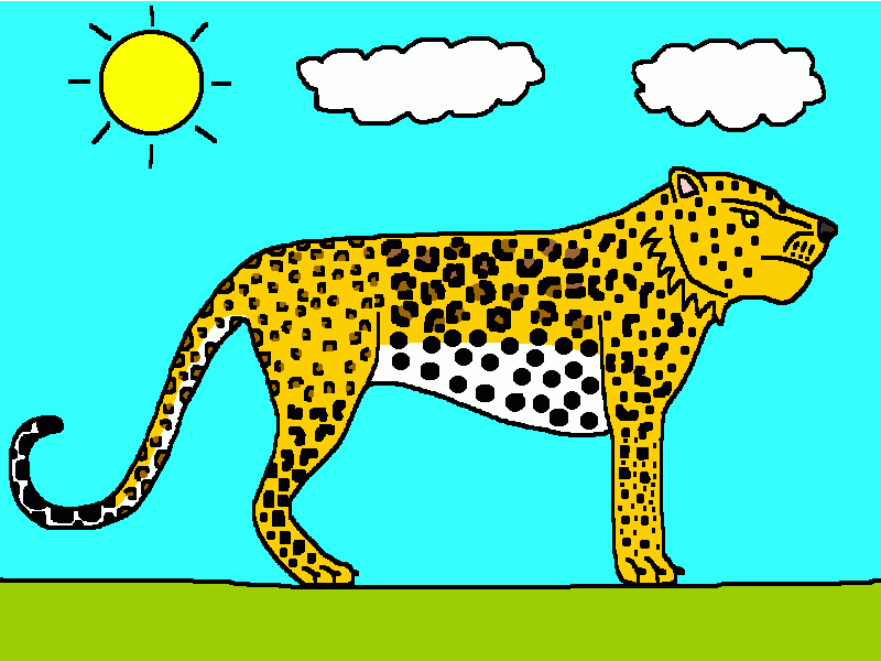 el leopardo para colorear